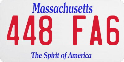 MA license plate 448FA6
