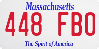 MA license plate 448FB0