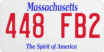 MA license plate 448FB2