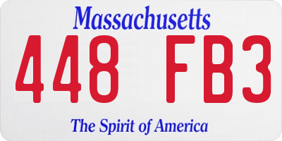 MA license plate 448FB3