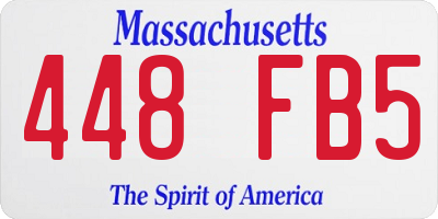 MA license plate 448FB5