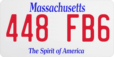 MA license plate 448FB6