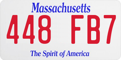 MA license plate 448FB7