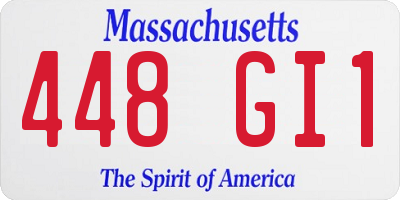 MA license plate 448GI1
