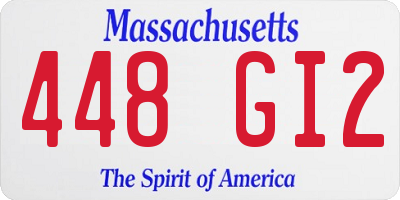 MA license plate 448GI2