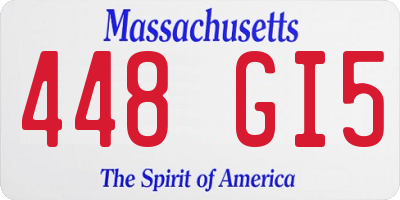 MA license plate 448GI5