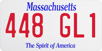 MA license plate 448GL1