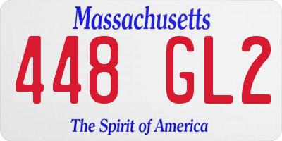 MA license plate 448GL2