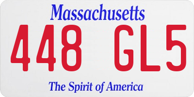 MA license plate 448GL5