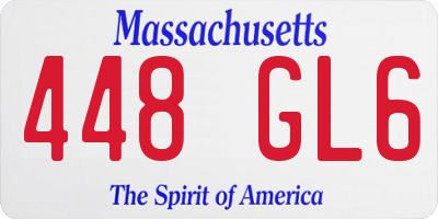 MA license plate 448GL6