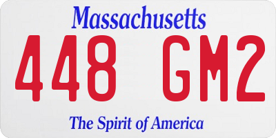 MA license plate 448GM2