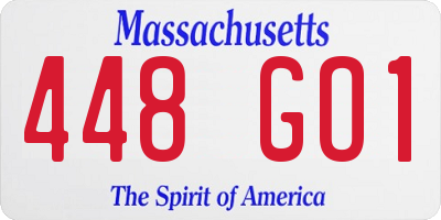 MA license plate 448GO1