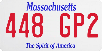 MA license plate 448GP2