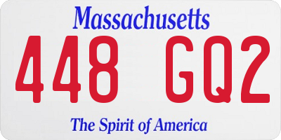 MA license plate 448GQ2