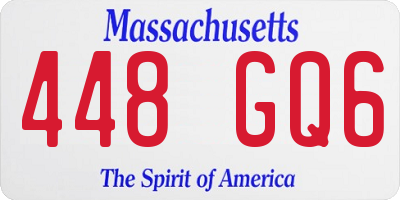 MA license plate 448GQ6