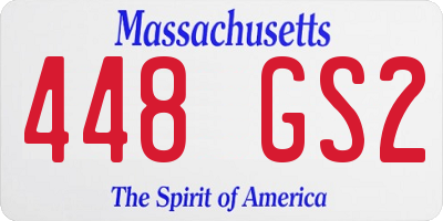 MA license plate 448GS2
