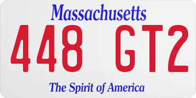 MA license plate 448GT2