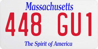 MA license plate 448GU1