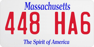 MA license plate 448HA6