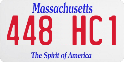 MA license plate 448HC1