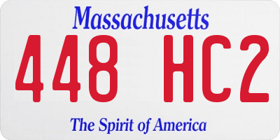 MA license plate 448HC2