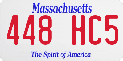 MA license plate 448HC5