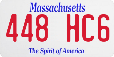 MA license plate 448HC6