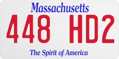 MA license plate 448HD2