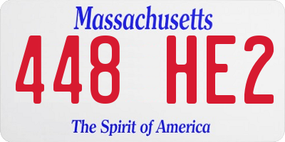 MA license plate 448HE2