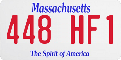 MA license plate 448HF1