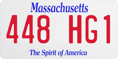 MA license plate 448HG1