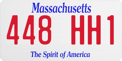 MA license plate 448HH1