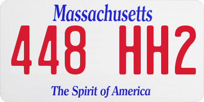 MA license plate 448HH2