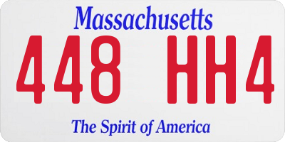 MA license plate 448HH4