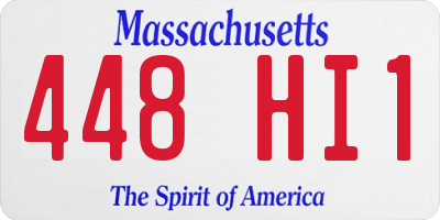 MA license plate 448HI1