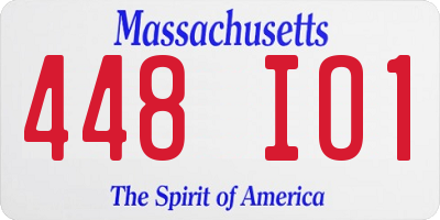 MA license plate 448IO1