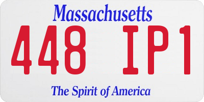 MA license plate 448IP1