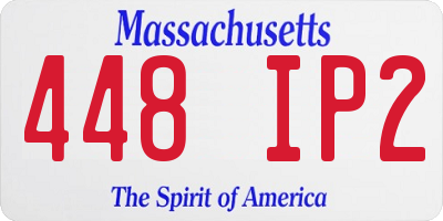 MA license plate 448IP2