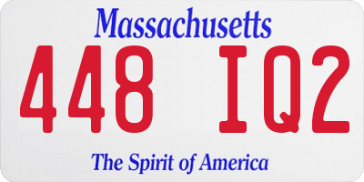 MA license plate 448IQ2