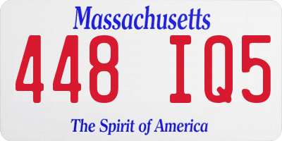 MA license plate 448IQ5
