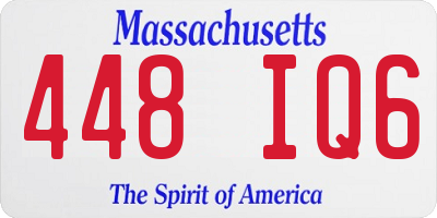 MA license plate 448IQ6