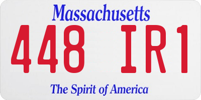 MA license plate 448IR1