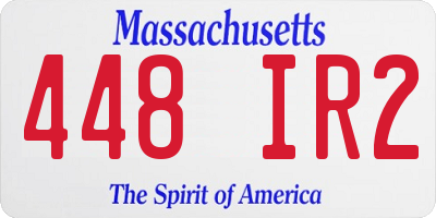 MA license plate 448IR2