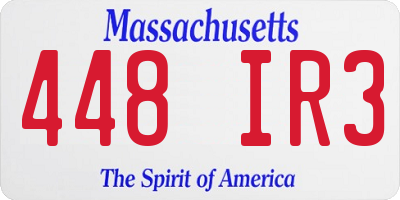 MA license plate 448IR3