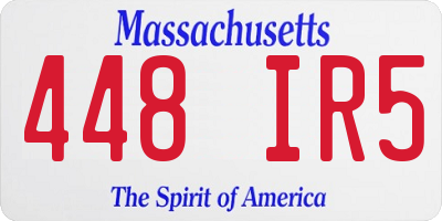 MA license plate 448IR5