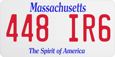 MA license plate 448IR6