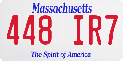 MA license plate 448IR7