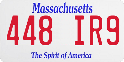 MA license plate 448IR9