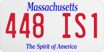 MA license plate 448IS1