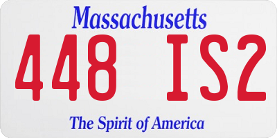 MA license plate 448IS2